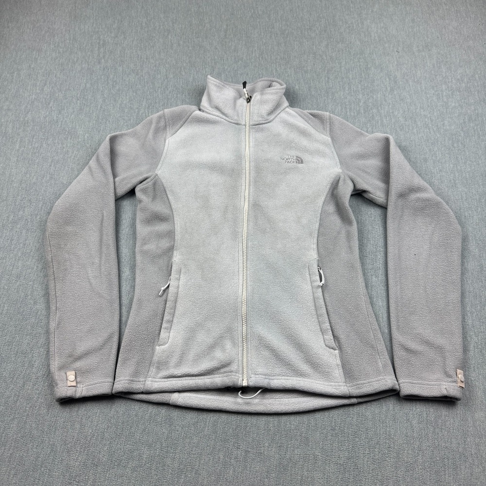 The North Face Jacket Womens Small Gray‎ FlashDry Full Zip Fleece Mock Neck